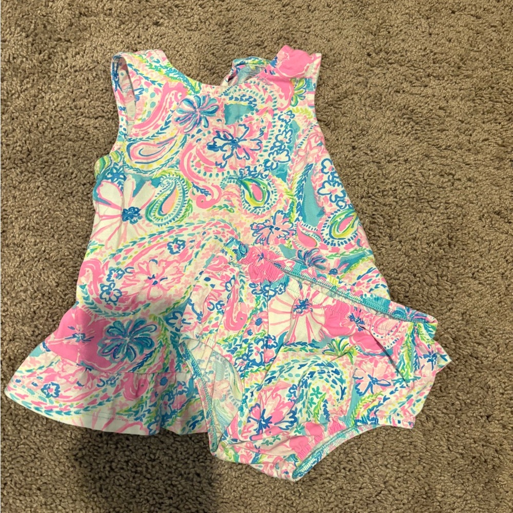 Lilly Pulitzer Pink and Blue Kids Casual Dress